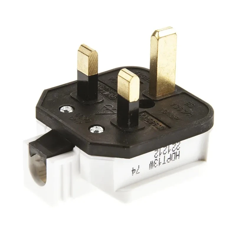 Masterplug 13A 250V UK Mains Plug White Thermoplastic Cable Screw Termination HDPT13W-01