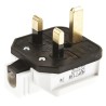 Masterplug 13A 250V UK Mains Plug White Thermoplastic Cable Screw Termination HDPT13W-01