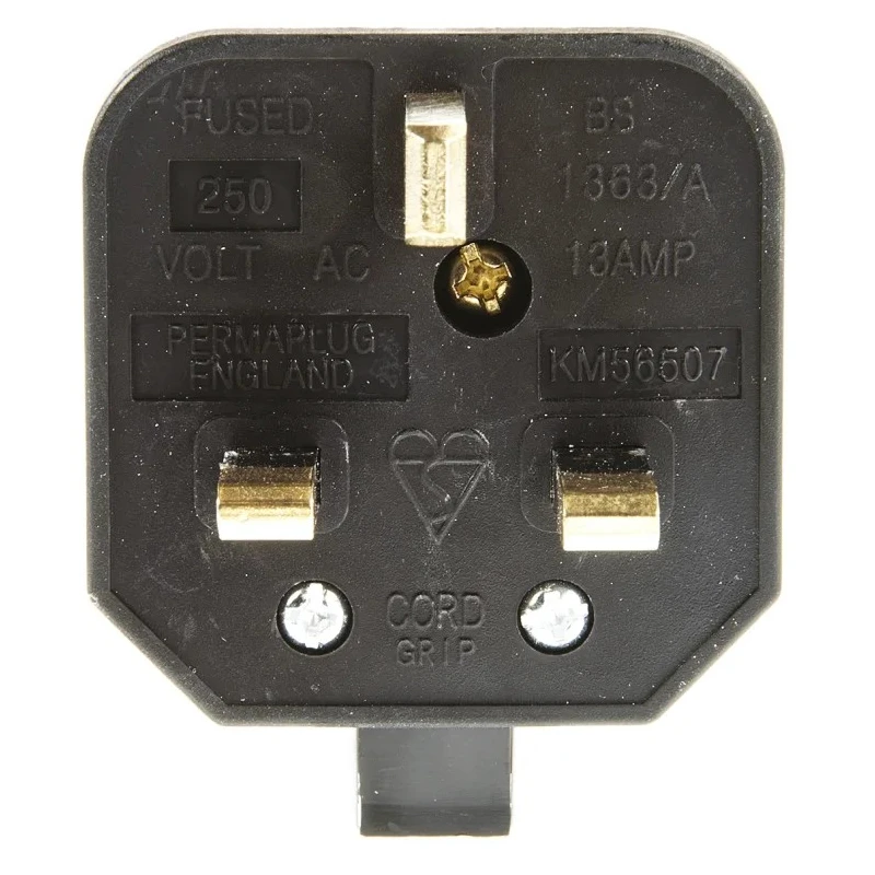 Masterplug 13A 250V UK Mains Plug White Thermoplastic Cable Screw Termination HDPT13W-01
