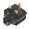 Masterplug 13A 250V UK Mains Plug Black Thermoplastic Cable Screw Terminal HDPT13B-01