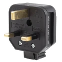 Masterplug 13A 250V UK Mains Plug Black Thermoplastic Cable Screw Terminal HDPT13B-01