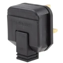 Masterplug 13A 250V UK Mains Plug Black Thermoplastic Cable Screw Terminal HDPT13B-01