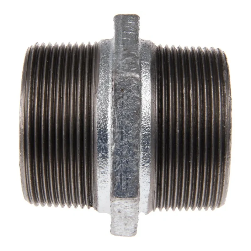 Georg Fischer Galvanised Malleable Iron Fitting Nipple Male BSPT 2 in to Male British Standard Parallel 770280209