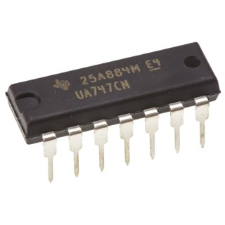 Texas Instruments Operational Amplifier 1 MHz 14-Pin 18V PDIP UA747CN