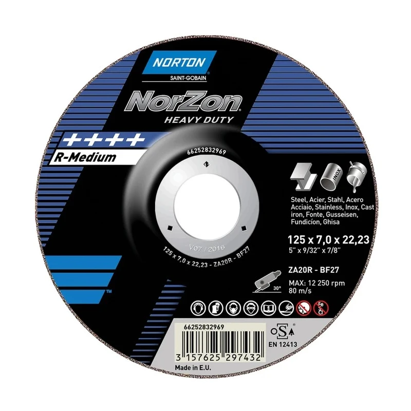 Norton Zirconium Abrasive Disc Grinding Disc 180 mm P24 Grit 66252831434