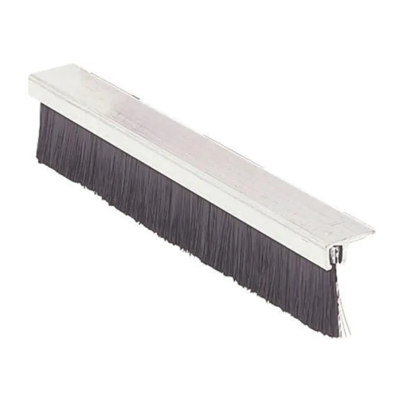 RS PRO Black Aluminium Nylon Brush Strip 19 mm, 90° F-Profile, Looped Insert 326-9808