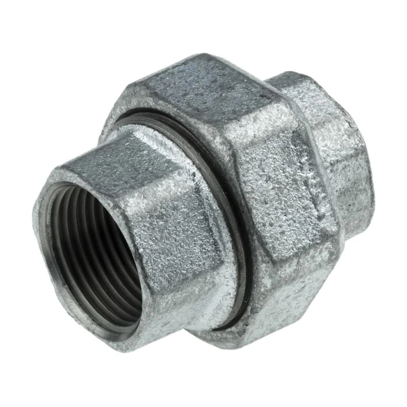 Georg Fischer Black Oxide Malleable Iron Fitting Tap Adapter Female G Female BSPP 1-1/4 inch to Female BSPP 1-1/4 770340107