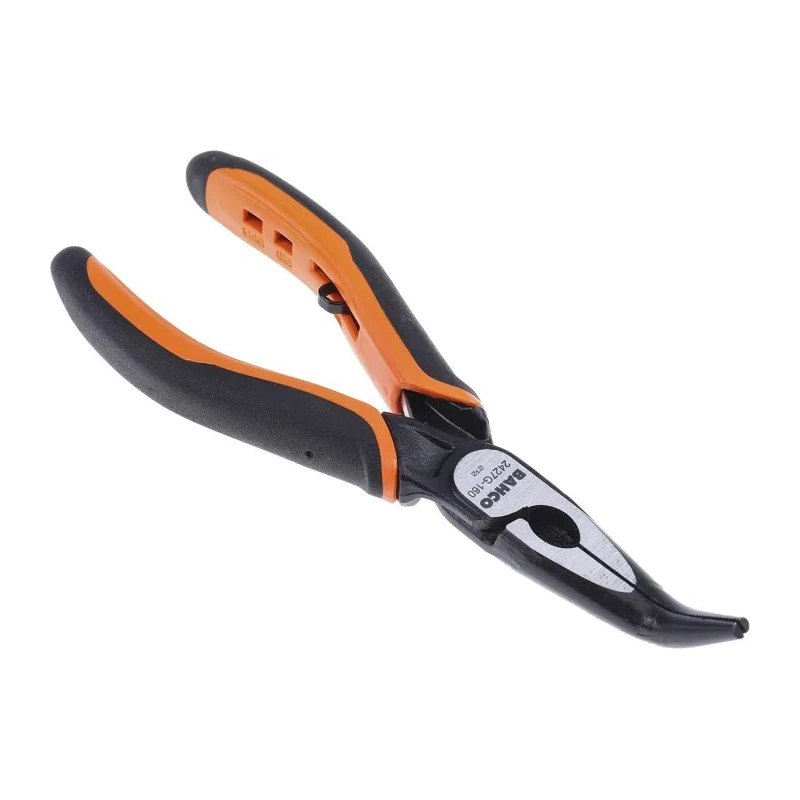Bahco Bent Nose Plier Serrated 160mm Overall, 46mm Jaw 2427 G-160