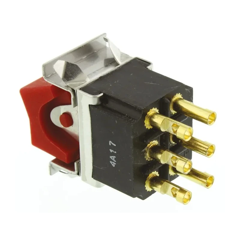 TE Connectivity DPDT Latching On-None-On Rocker Switch Panel Aluminium Housing IP66 FLN29RED04
