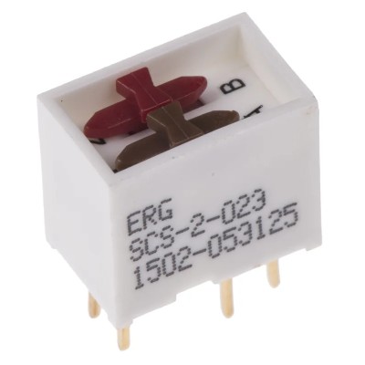 ERG Rotary Coded DIP Switch Through Hole Slide Actuator SCS 02 023 STD