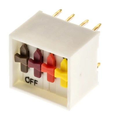 ERG Rotary Coded DIP Switch Through Hole Mount Slide Actuator SDS 04 023 STD