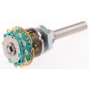 NSF MY Non Short 6-Position DP6T Rotary Switch, 1.5A, Solder Terminals, 115V AC, Diallyl Phthalate Housing DP6T