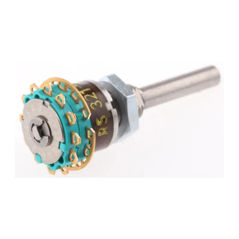 NSF MY Non Short 6-Position DP6T Rotary Switch, 1.5A, Solder Terminals, 115V AC, Diallyl Phthalate Housing DP6T