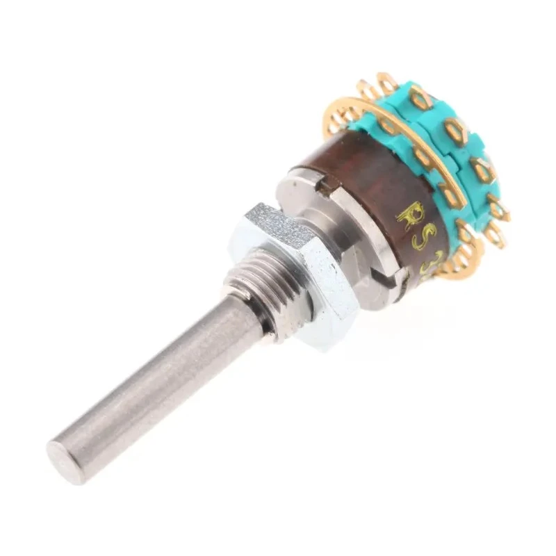 NSF MY Non Short 6-Position DP6T Rotary Switch, 1.5A, Solder Terminals, 115V AC, Diallyl Phthalate Housing DP6T
