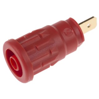 Hirschmann Test & Measurement Red Female Banana Socket 4 mm Connector 1 kV 24A Gold Plating 972361101