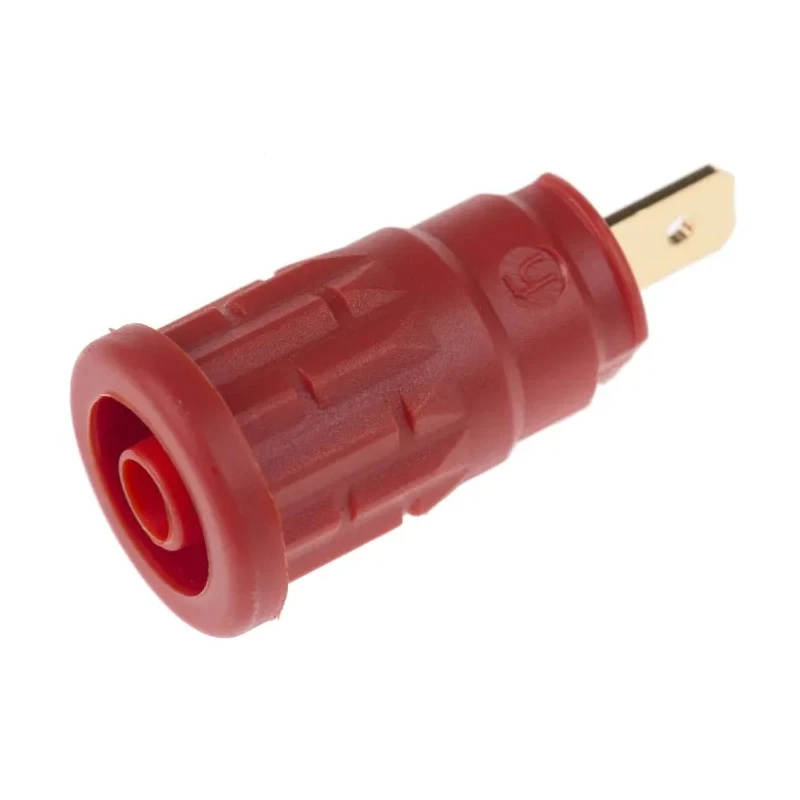 Hirschmann Test & Measurement Red Female Banana Socket 4 mm Connector 1 kV 24A Gold Plating 972361101