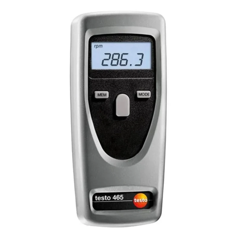 Testo Optical Tachometer, Best Accuracy ±0.02 %, LCD Display, 1 to 99999 rpm, AA Battery, Model 0563 0465