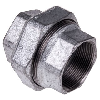 Georg Fischer Galvanised Malleable Iron Fitting Tap Adapter Female BSPP 2 in to Female BSPP 2 in 770340209