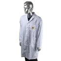 Metcal White Men's Reusable Lab Coat Large Size Cotton Polyester Blend Button Closure ESD Safe 327-3043