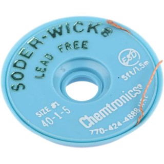 Chemtronics Lead Free No Clean De-Soldering Braid 0.8mm Width 1.5m Length SW40-1-5