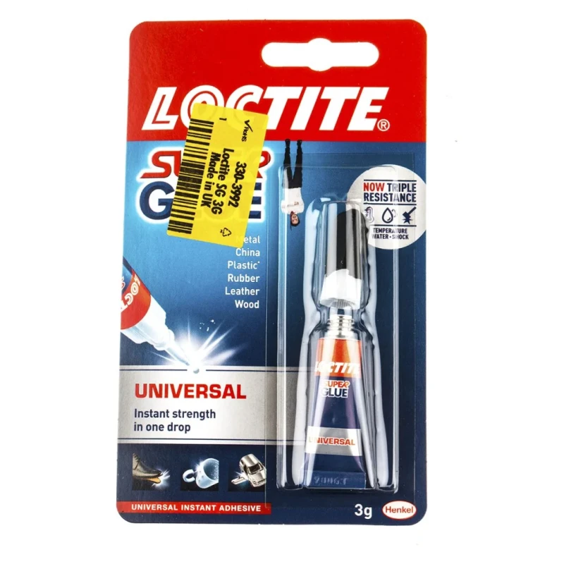 Loctite Superglue Universal Super Glue Transparent Liquid 3 g Tube 853188