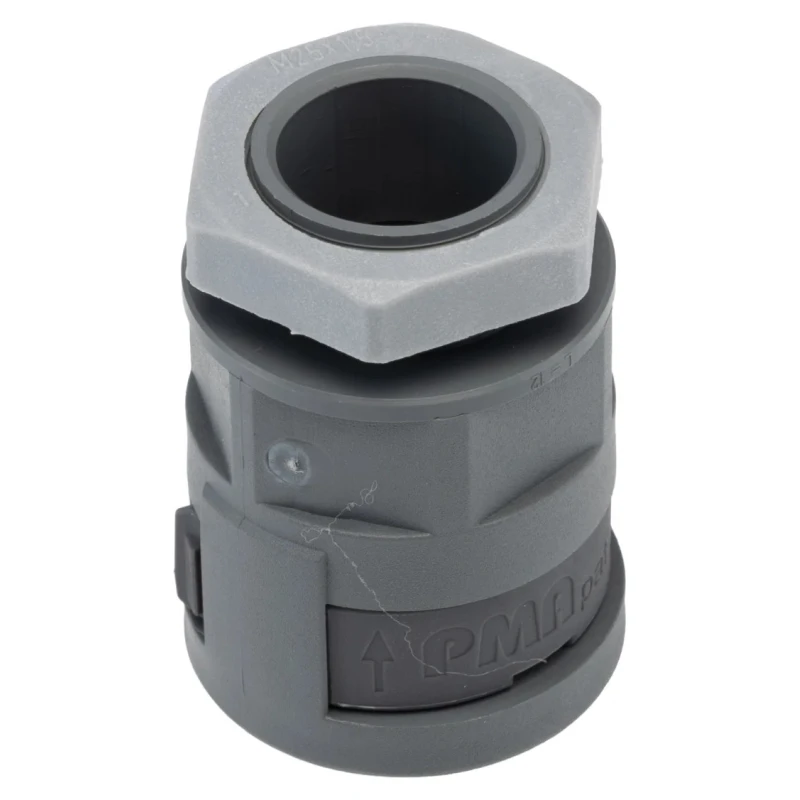 PMA Cable Conduit Fitting, 23 mm Nominal Size, M25 Thread, Polyamide 6 Material, Grey Colour, IP66 Rating SVND-M253GT