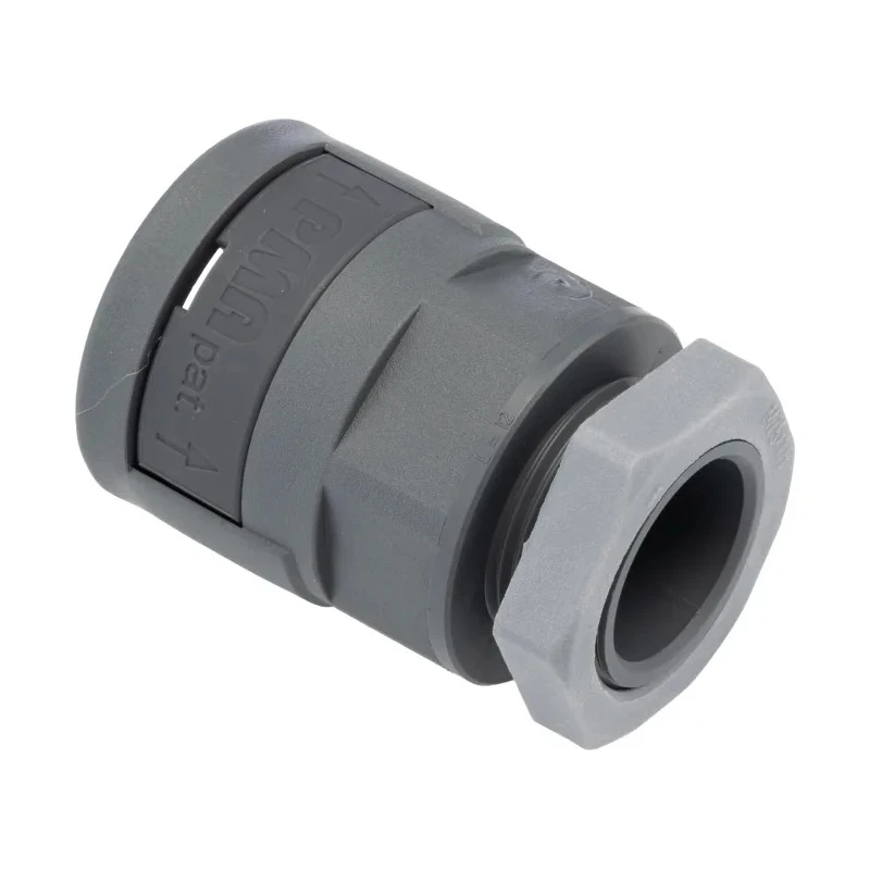 PMA Cable Conduit Fitting, 23 mm Nominal Size, M25 Thread, Polyamide 6 Material, Grey Colour, IP66 Rating SVND-M253GT