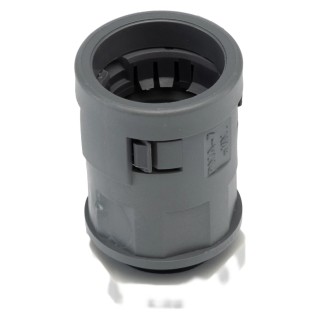 PMA Cable Conduit Fitting 17 mm Nominal Size, M20 Thread, Polyamide 6 Material, Grey Color, IP66 Rated SVND-M207GT