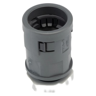 PMA Cable Conduit Fitting 17 mm Nominal Size, M20 Thread, Polyamide 6 Material, Grey Color, IP66 Rated SVND-M207GT