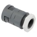 PMA Cable Conduit Fitting 17 mm Nominal Size, M20 Thread, Polyamide 6 Material, Grey Color, IP66 Rated SVND-M207GT
