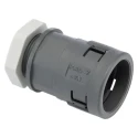 PMA Cable Conduit Fitting 17 mm Nominal Size, M20 Thread, Polyamide 6 Material, Grey Color, IP66 Rated SVND-M207GT