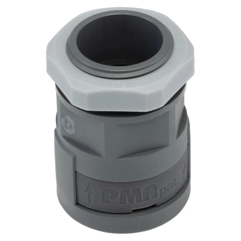 PMA Cable Conduit Fitting NW07 Nominal Size Polyamide 6 Grey IP66 Rated 