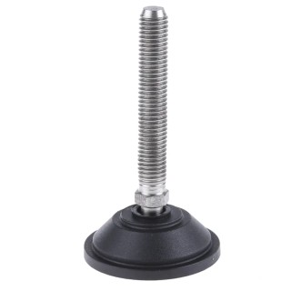 Nu-Tech Engineering M12 55 mm Diameter Stainless Steel Adjustable Foot, 600 kg Static Load Capacity, 10 ° Tilt Angle A095/029