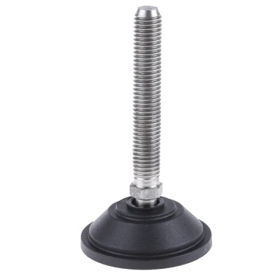 Nu-Tech Engineering M12 55 mm Diameter Stainless Steel Adjustable Foot, 600 kg Static Load Capacity, 10 ° Tilt Angle A095/029