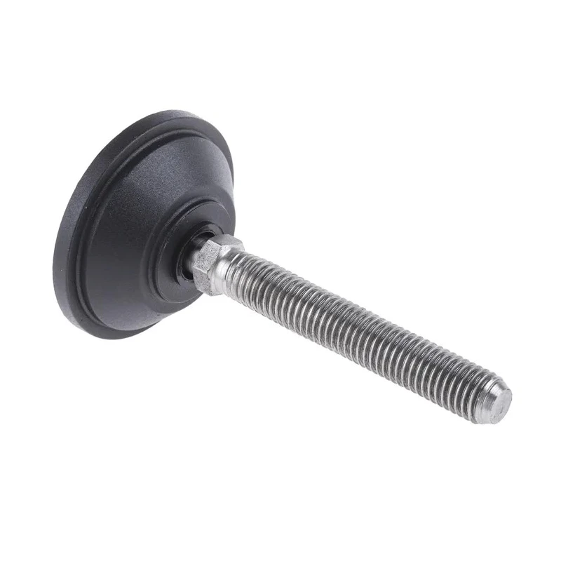 Nu-Tech Engineering M12 55 mm Diameter Stainless Steel Adjustable Foot, 600 kg Static Load Capacity, 10 ° Tilt Angle A095/029