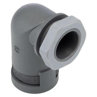 PMA Cable Conduit Fitting 17 mm Nominal Size PG16 Thread Polyamide 6 Grey IP66 SVWD-P167GT