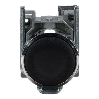 Schneider Electric Harmony XB4 Series Panel Mount Push Button Switch, Spring Return, 22 mm Cutout, SPST, Black LED XB4BA21