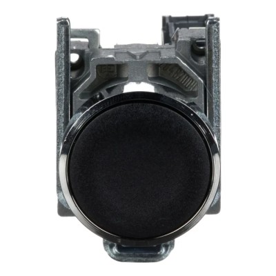 Schneider Electric Harmony XB4 Series Panel Mount Push Button Switch, Spring Return, 22 mm Cutout, SPST, Black LED XB4BA21