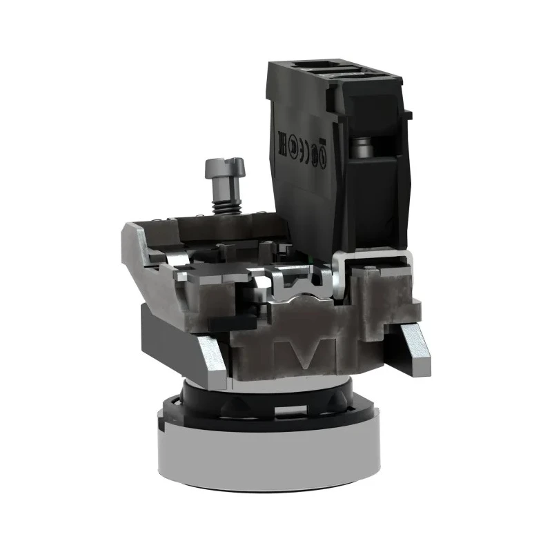 Schneider Electric Harmony XB4 Series Panel Mount Push Button Switch, Spring Return, 22 mm Cutout, SPST, Black LED XB4BA21