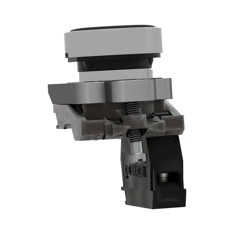 Schneider Electric Harmony XB4 Series Panel Mount Push Button Switch, Spring Return, 22 mm Cutout, SPST, Black LED XB4BA21