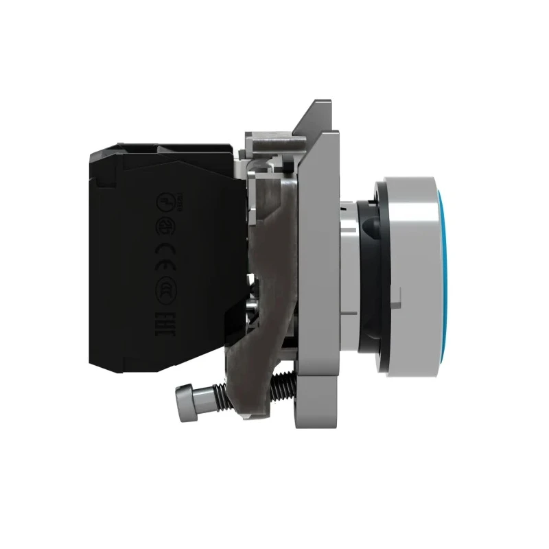 Schneider Electric Harmony XB4 Series Push Button Switch, Spring Return, Panel Mount, 22 mm Cutout, SPST, Blue LED XB4BA61