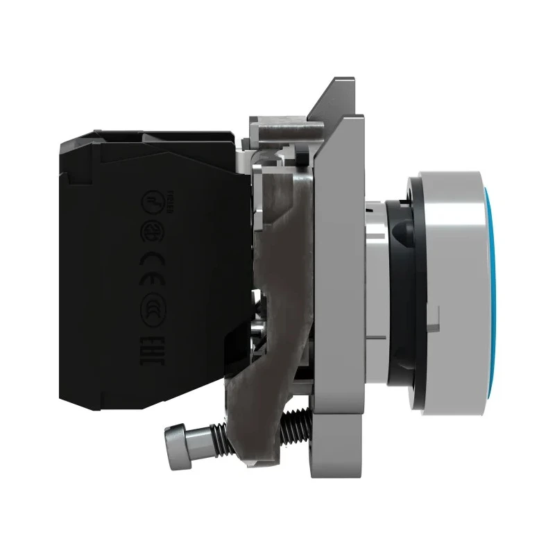 Schneider Electric Harmony XB4 Series Push Button Switch, Spring Return, Panel Mount, 22 mm Cutout, SPST, Blue LED XB4BA61