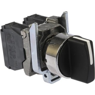 Schneider Electric Knob Selector Switch 2 NO Contact Configuration 22 mm Cutout Diameter 3 Positions Harmony XB4 XB4BD53