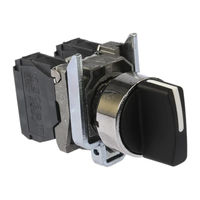 Schneider Electric Knob Selector Switch 2 NO Contact Configuration 22 mm Cutout Diameter 3 Positions Harmony XB4 XB4BD53