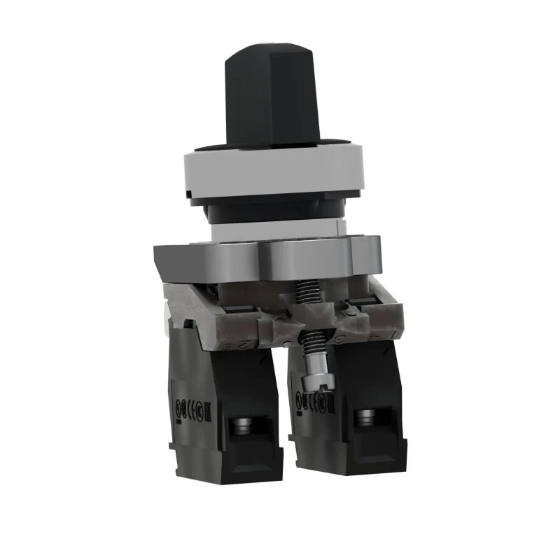 Schneider Electric Knob Selector Switch 2 NO Contact Configuration 22 mm Cutout Diameter 3 Positions Harmony XB4 XB4BD53