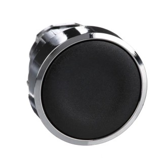 Schneider Electric Harmony XB4 Series Black Metal Spring Return Push Button Head 22 mm Cutout ZB4BA2