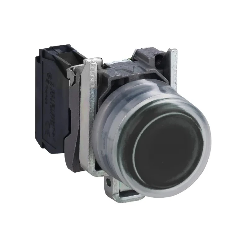 Schneider Electric Harmony XB4 Series Push Button Switch, Spring Return, Panel Mount, 22 mm Cutout, SPST, Black LED XB4BP21