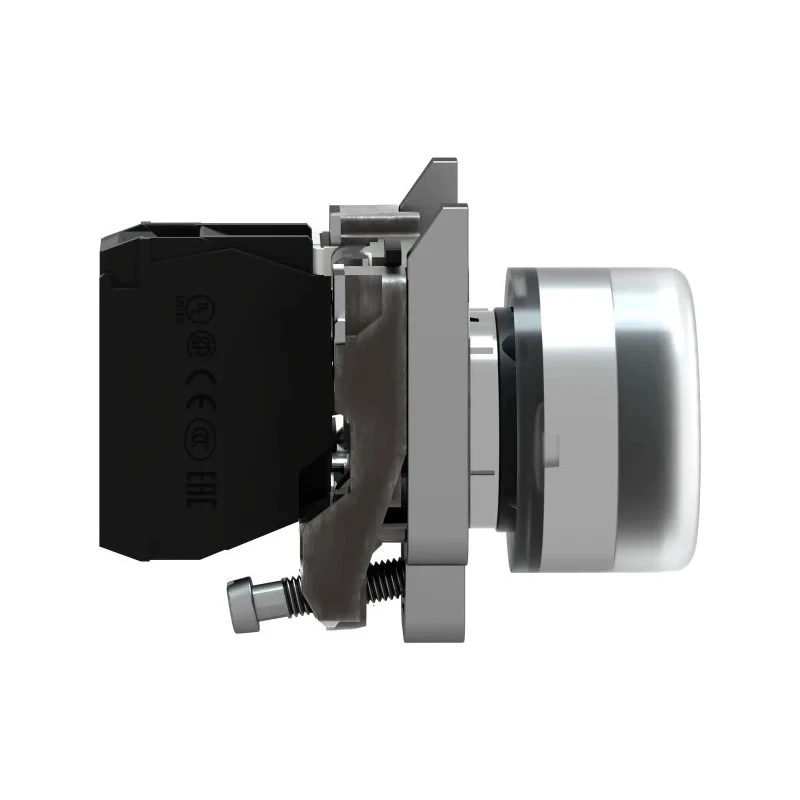 Schneider Electric Harmony XB4 Series Push Button Switch, Spring Return, Panel Mount, 22 mm Cutout, SPST, Black LED XB4BP21