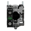Schneider Electric Harmony XB4 Series Push Button Switch, Spring Return, Panel Mount, 22 mm Cutout, SPST, Black LED XB4BP21