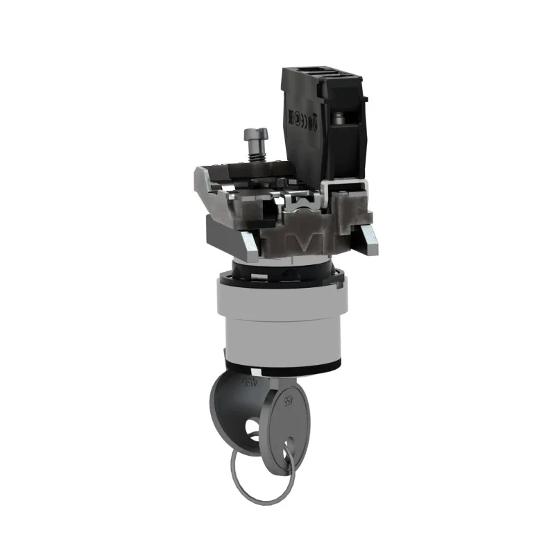 Schneider Electric IP66, IP67, IP69K Key Switch 1 NO 100 mA 1.2A 2-Way 455-Key XB4BG41